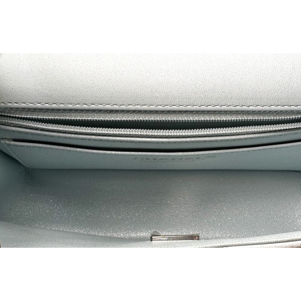 CHANEL Metallic Ombre Quilted Lambskin Mini Rectangular Flap Bag Silver HW - Picture 6 of 10